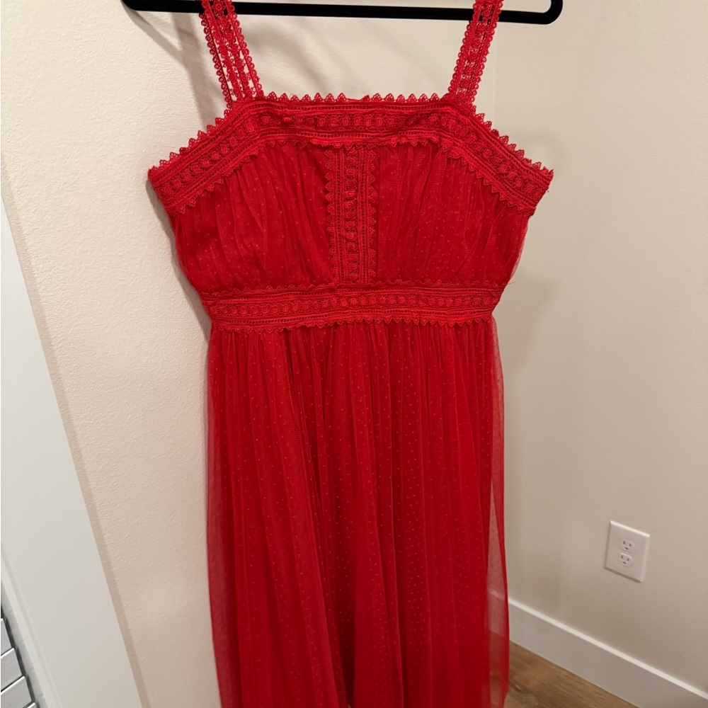 Elegant Red Kids Dress